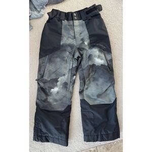 Obermeyer Ski Pants Black Gray Boarding Youth 10-12